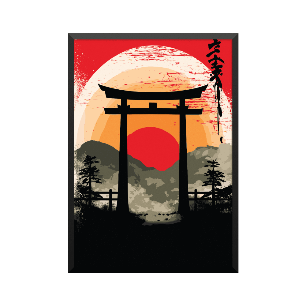 Plakat: Japansk art 01594, minimalistisk