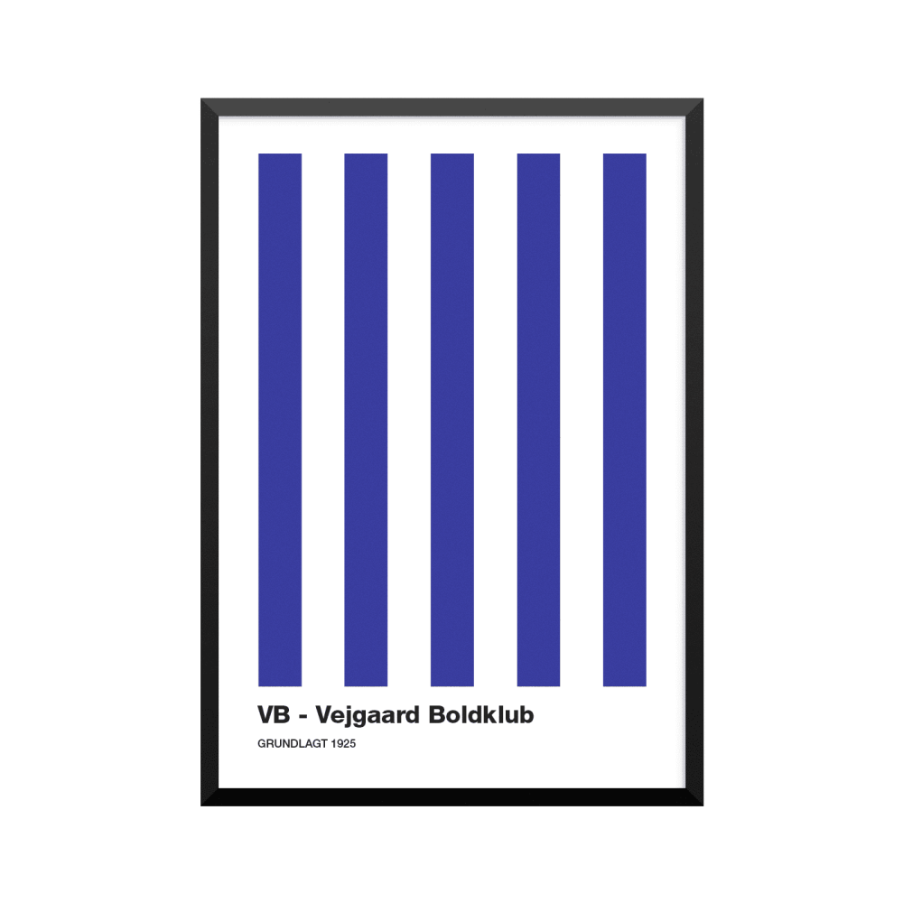 Plakat: VB, Vejgaard Boldklub, fodbold