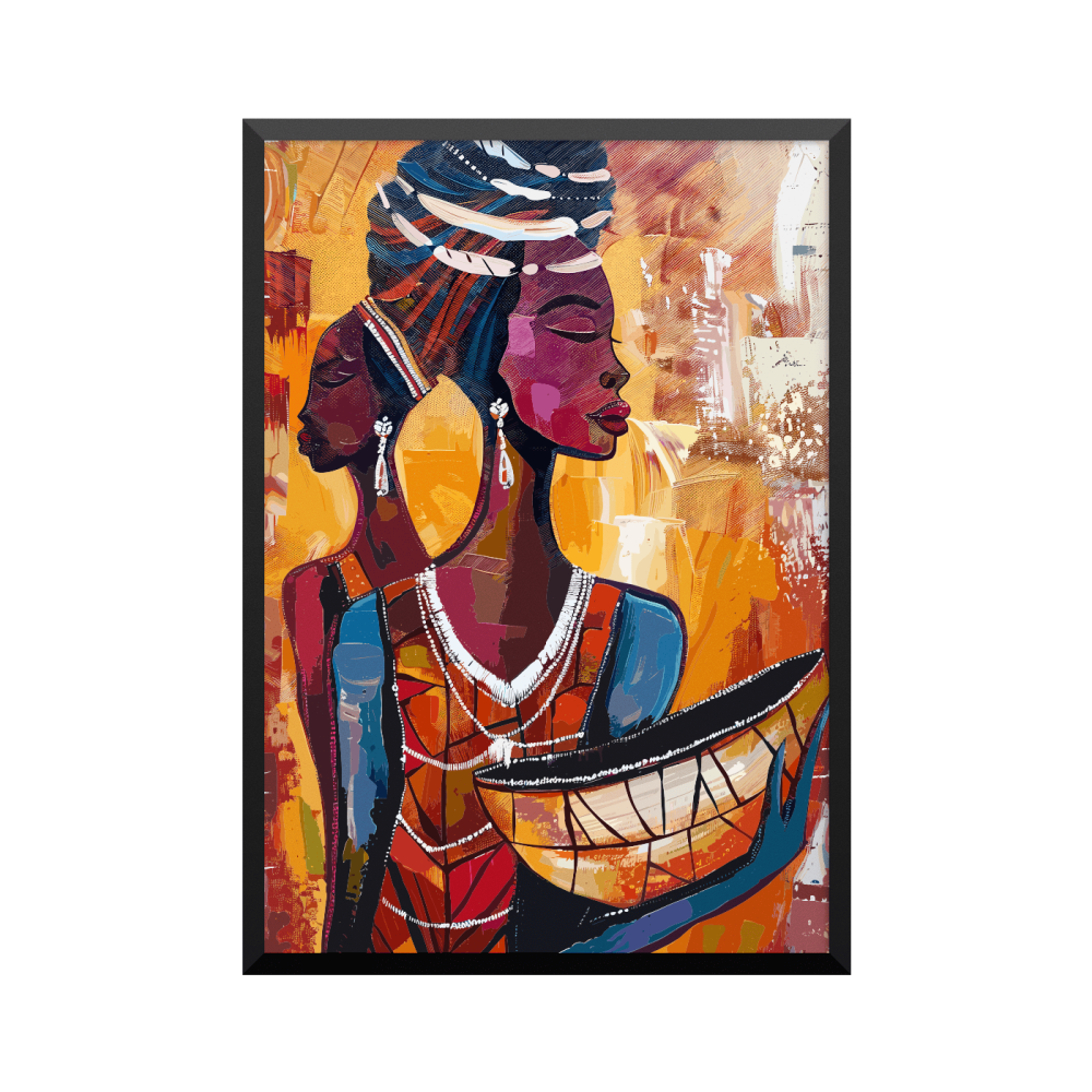 Plakat: Afrikansk art 02773, minimalistisk