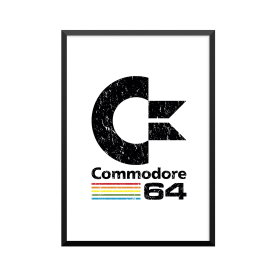 Plakat: Commodore 64, sort