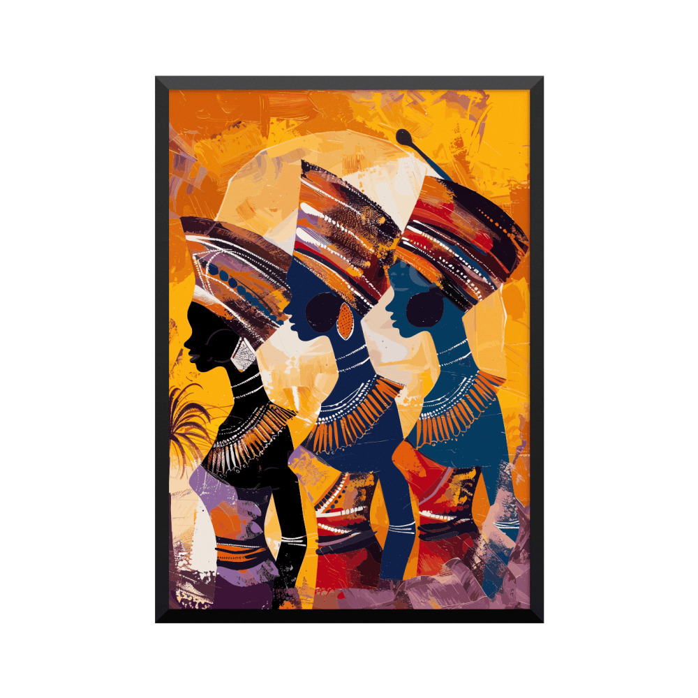 Plakat: Afrikansk art 02817, minimalistisk