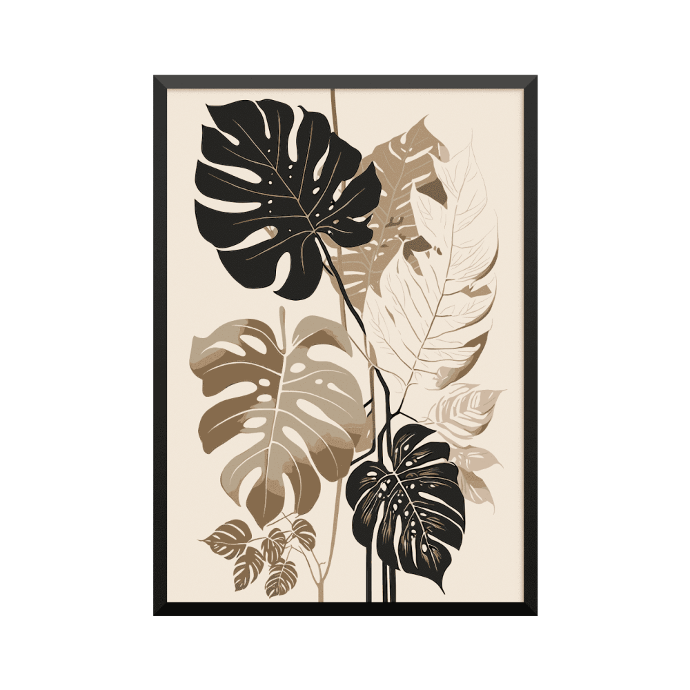 Plakat: Minimalistisk botanisk boho, boho 02820, boho