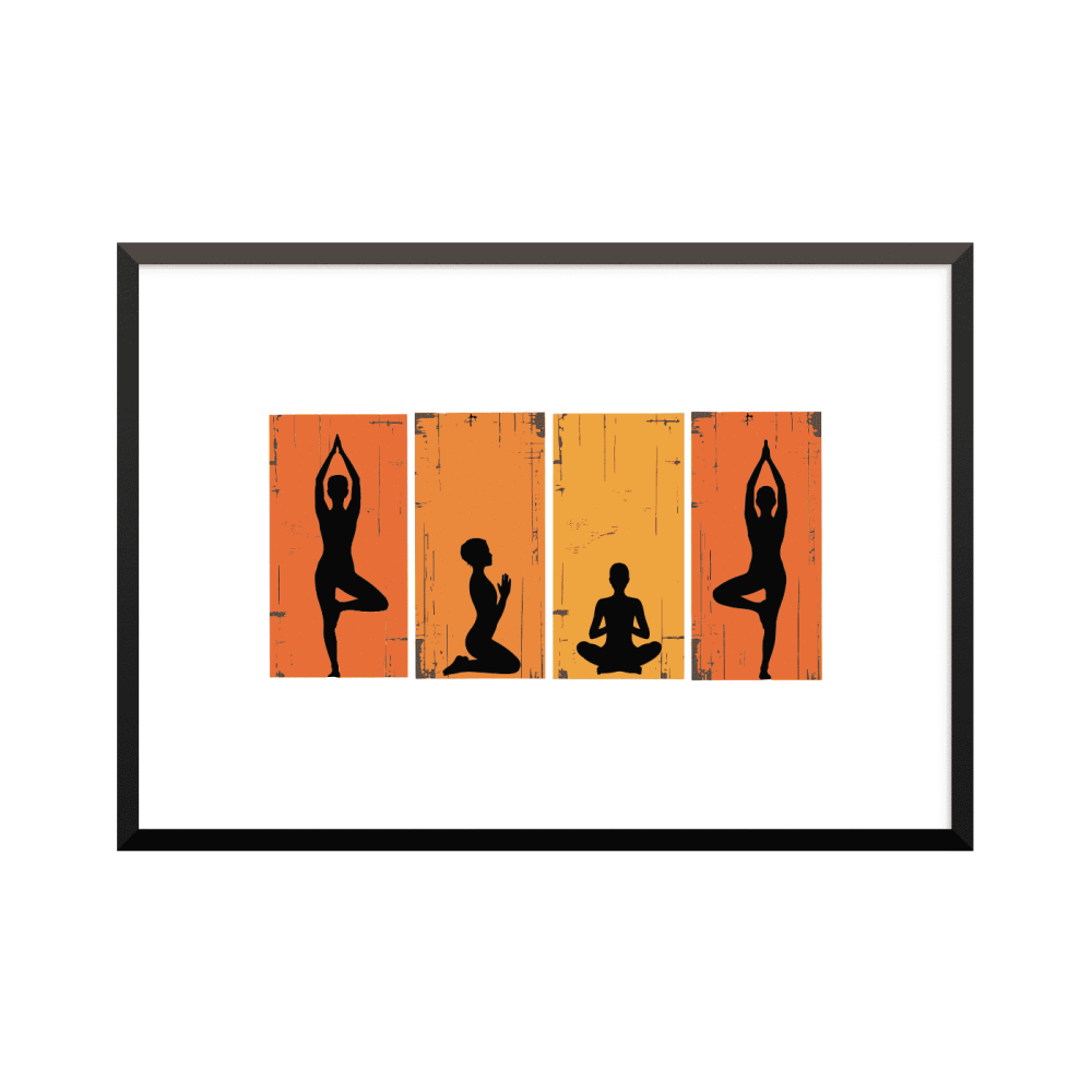 Plakat: Yoga, silhouette 00718, meditation