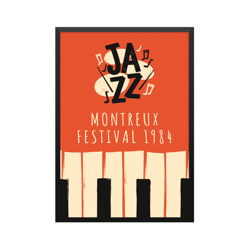 Plakat: 'MONTREUX FESTIVAL 1984', film, musik