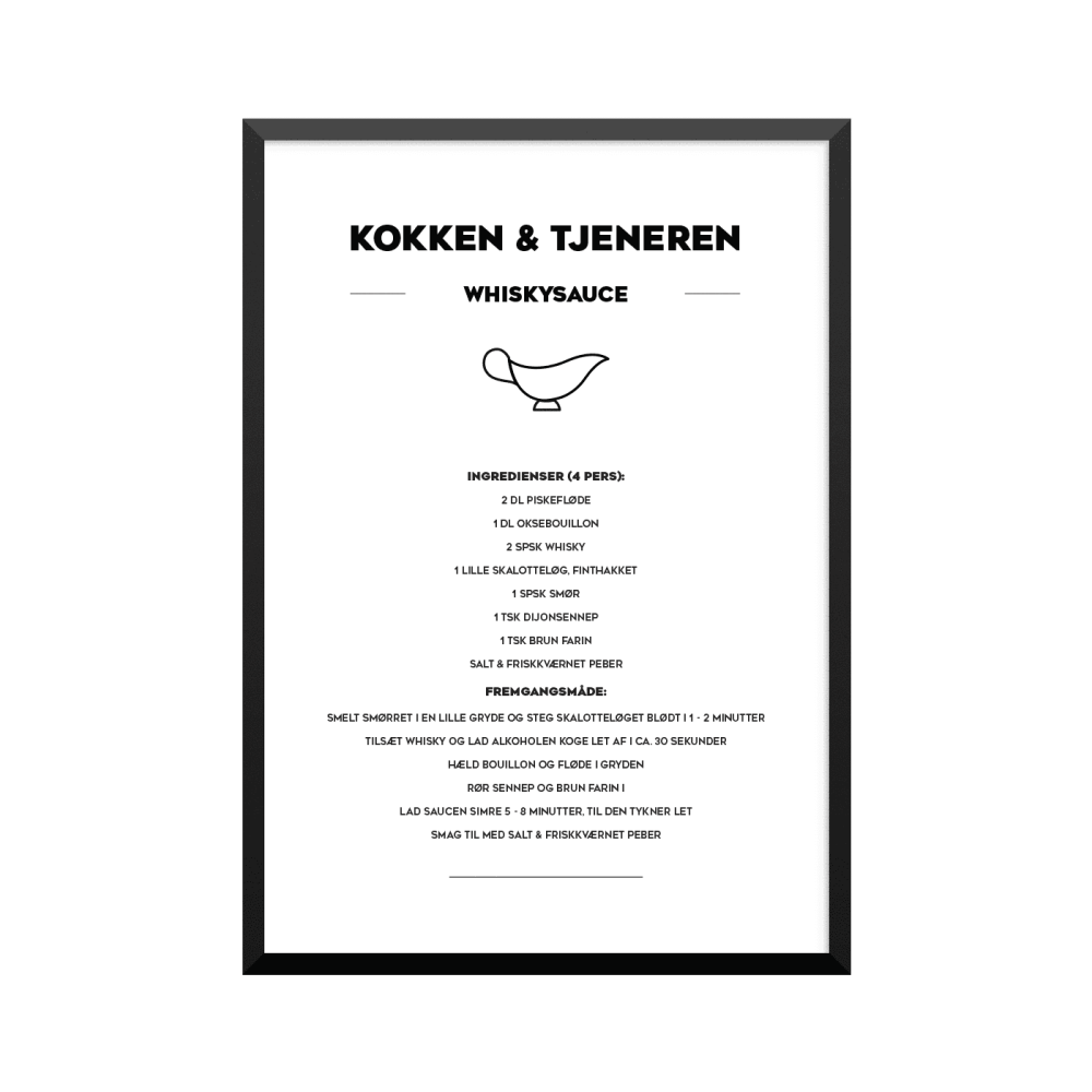 Plakat: Whiskysauce, 'Kokken & Tjeneren'