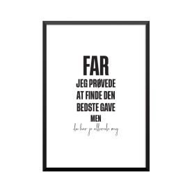 Plakat: 'FAR JEG PRØVEDE AT...
