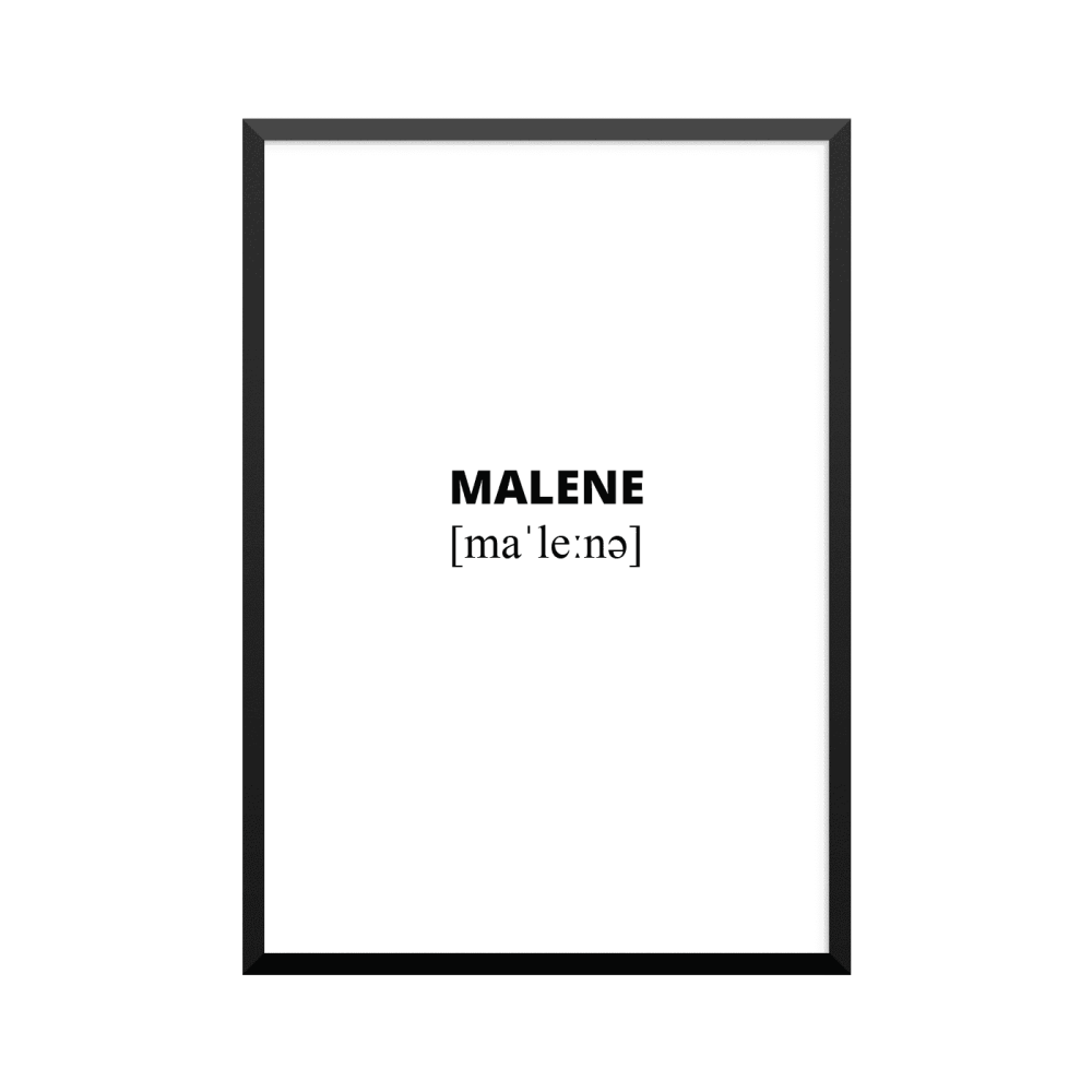 Plakat: Malene lydskrift
