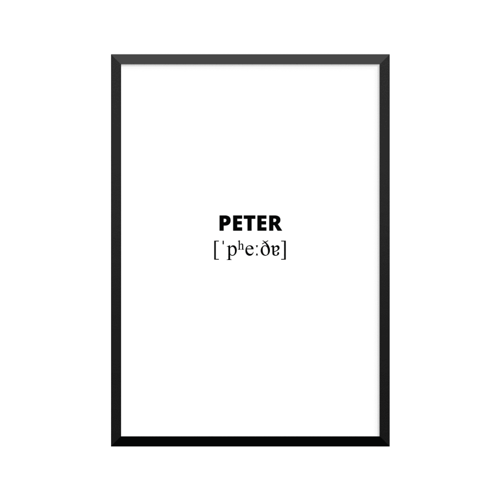 Plakat: Peter lydskrift