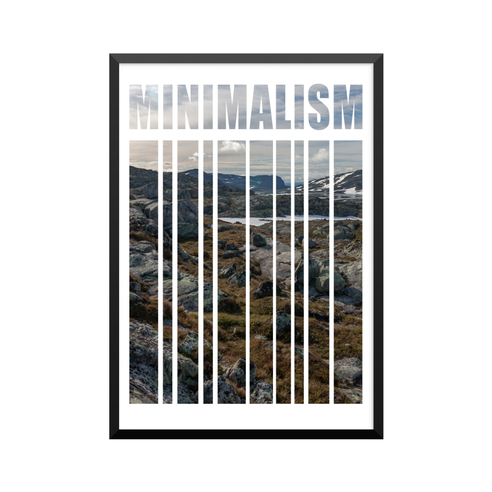 Plakat: 'Minimalism', meditation