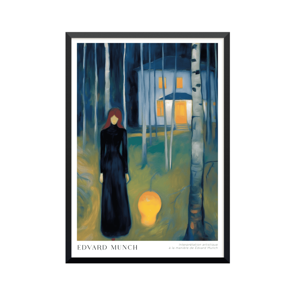 Plakat: Inspireret af Edvard Munch 02941 (Inspired by Edvard Munch), artistisk