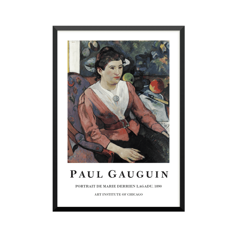 Plakat: Gengivelse af Paul Gauguin, 'Portrait of Marie Derrien Lagadu', artistisk