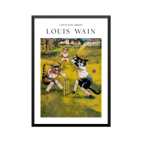 Plakat: Louis Wain, kunsttryk, 'Cats playing cricket'