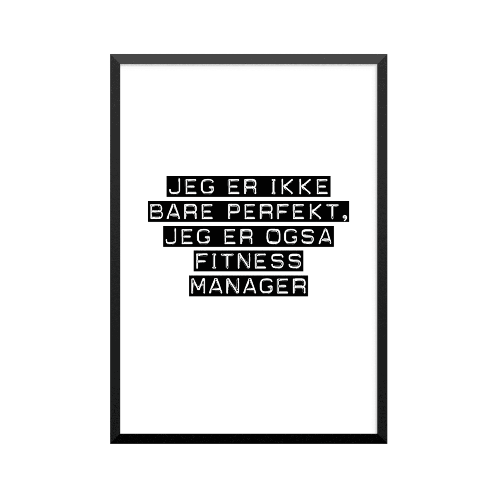 Plakat: Fitness manager
