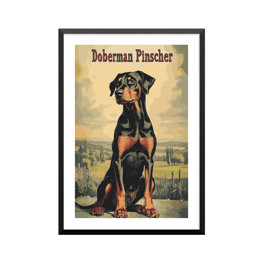 Plakat: Doberman Pinscher, vintage