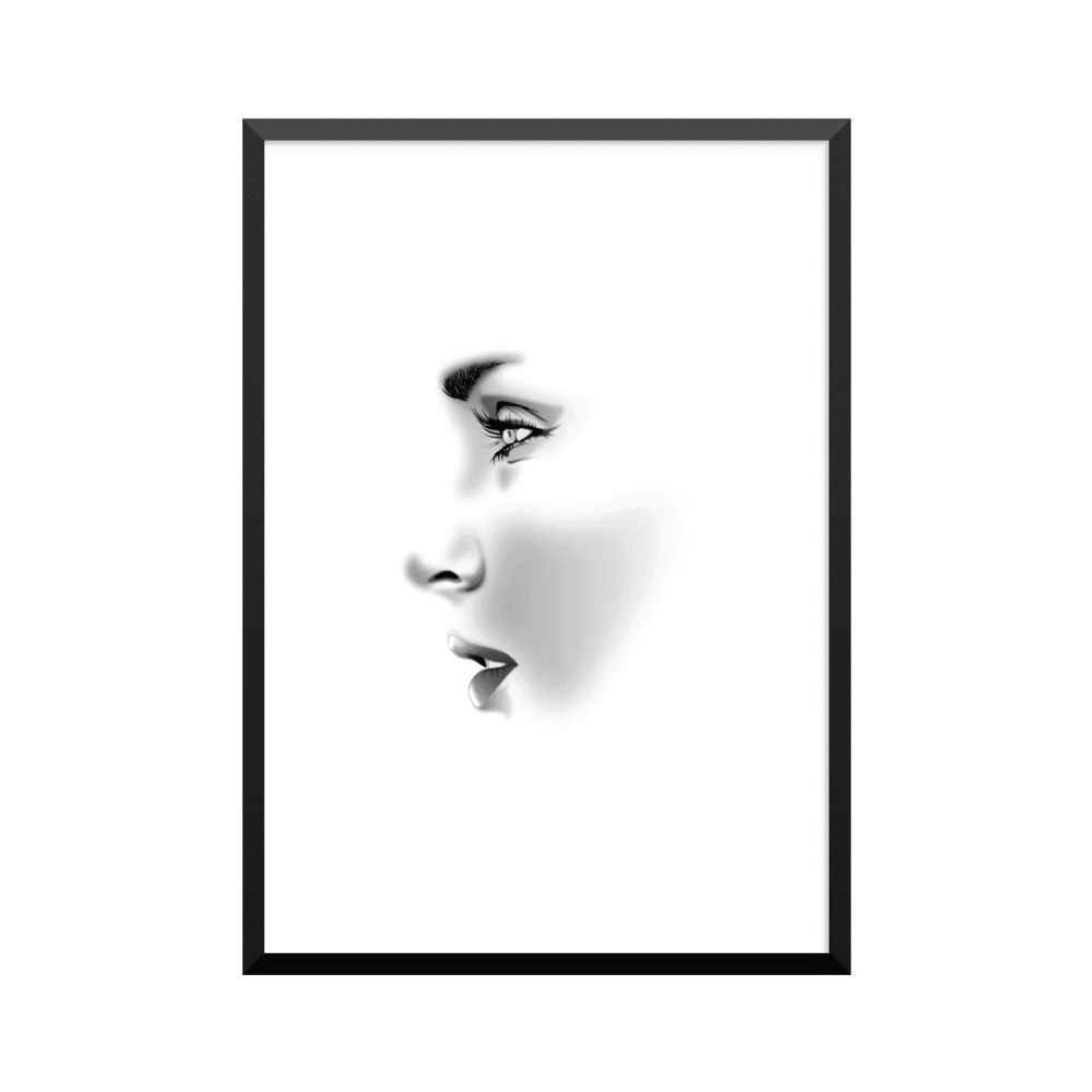 Plakat: 'Kvinde', digital kunstplakat
