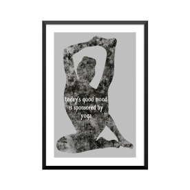 Plakat: 'Today’s good mood is sponsored by yoga', yoga