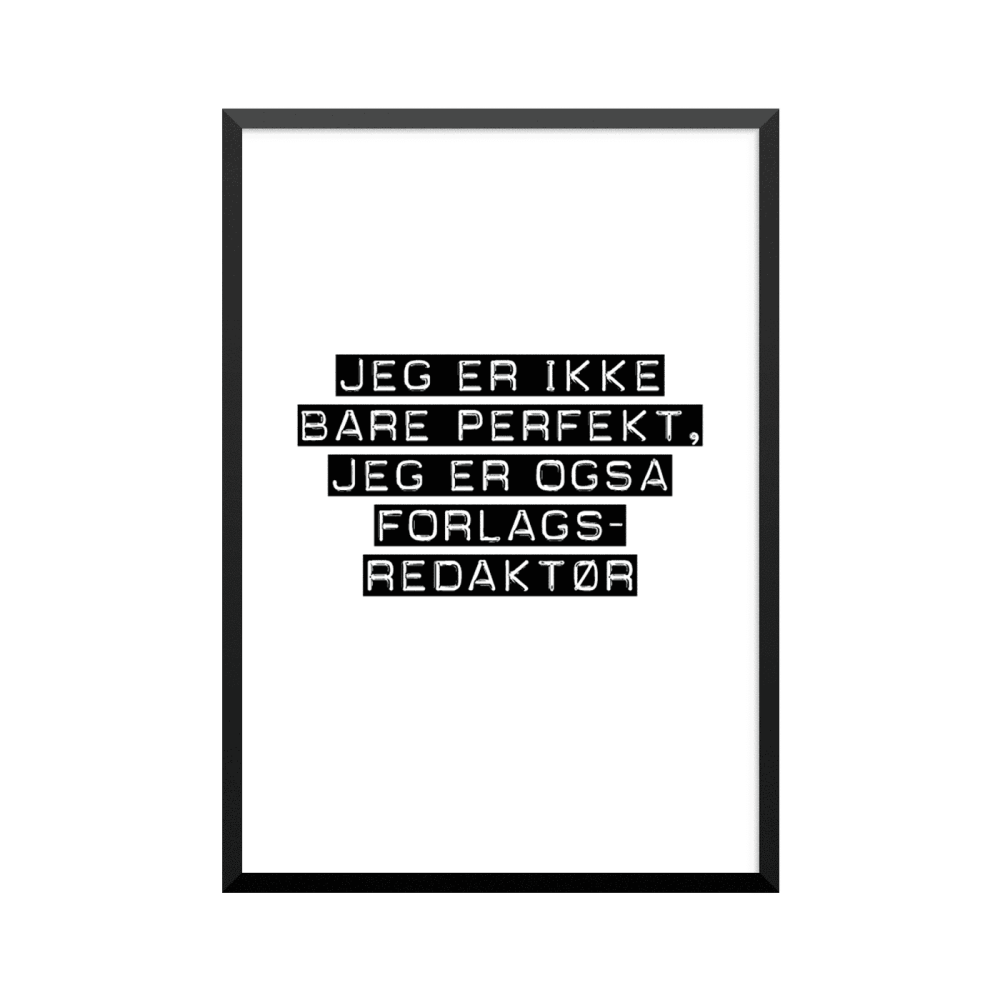 Plakat: Forlagsredaktør