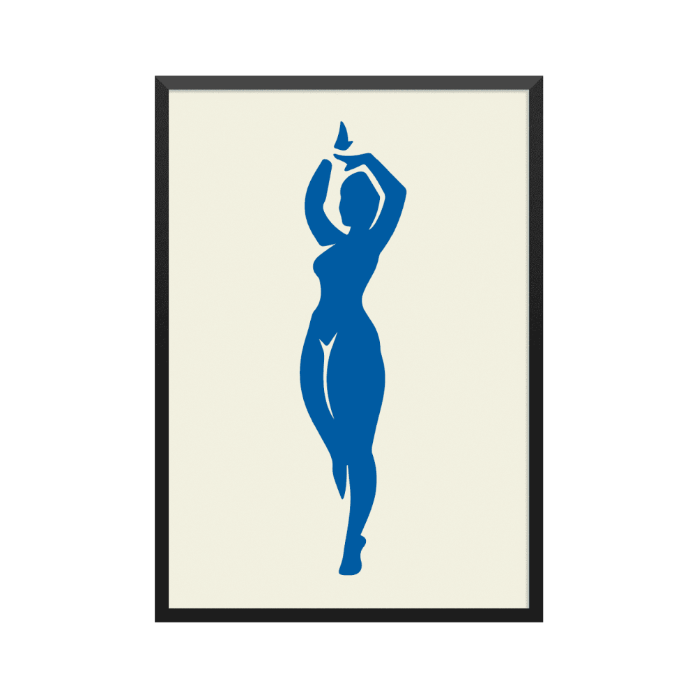 Plakat: Henri Matisse, hommage-kunsttryk, 'Den dansende silhouet' (efter inspiration af Henri Matisse)