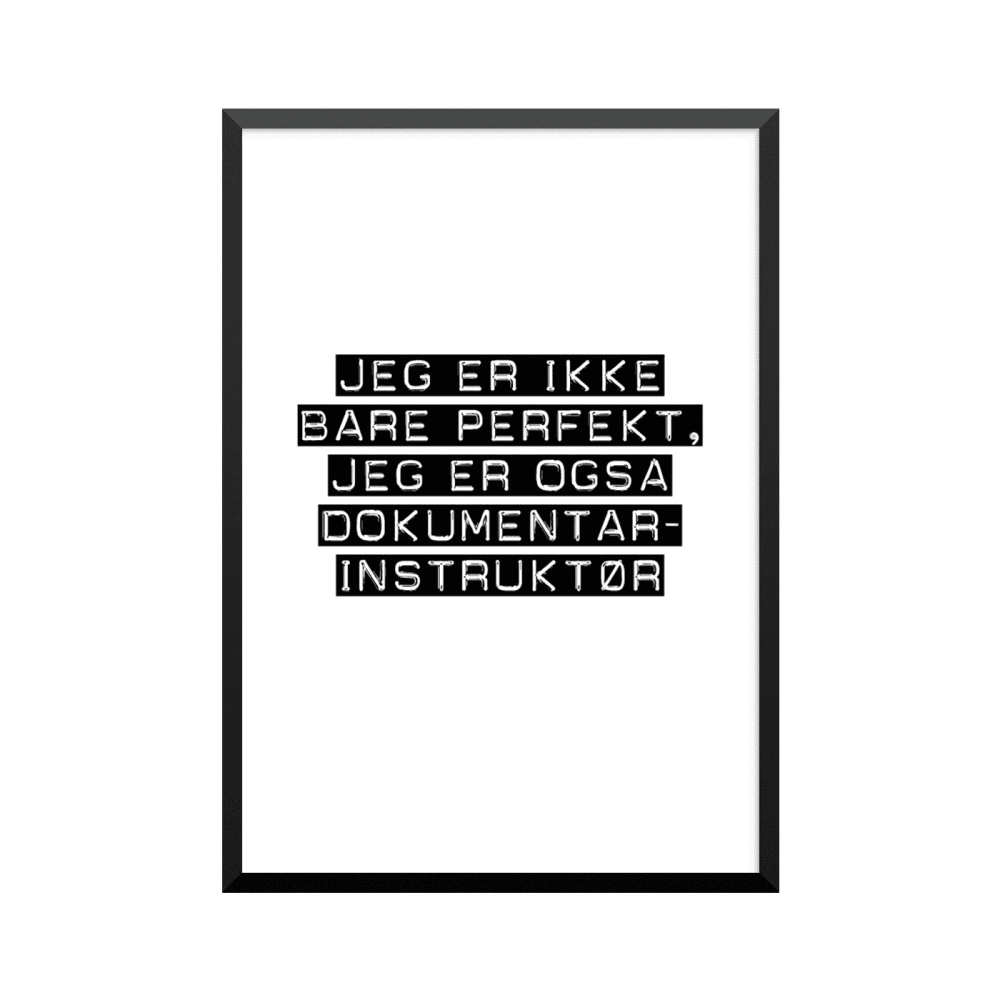 Plakat: Dokumentarinstruktør